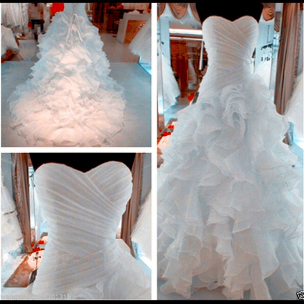 White wedding dress size 4